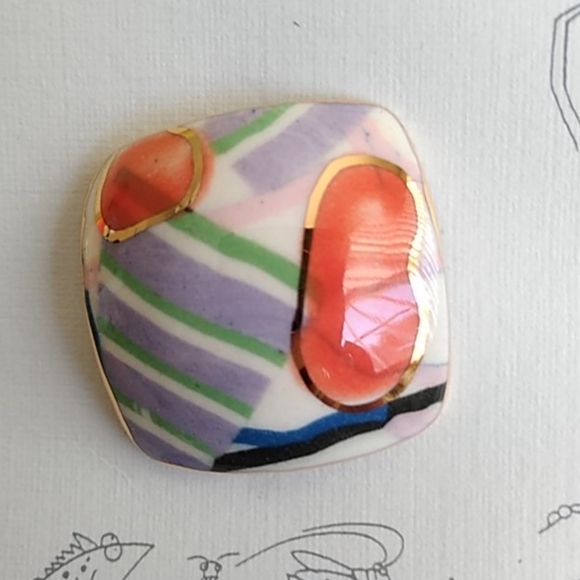 ARTIST MADE PORCELAIN EARRING'S - Picture 4 of 7